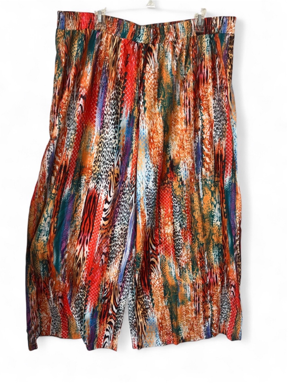 Women's Multicolor Animal Print Palazzo Pants in size 4XLo